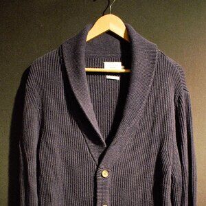 7 DIAMONDS | Shawl Cardigan | Size: L | Color: Navy Blue